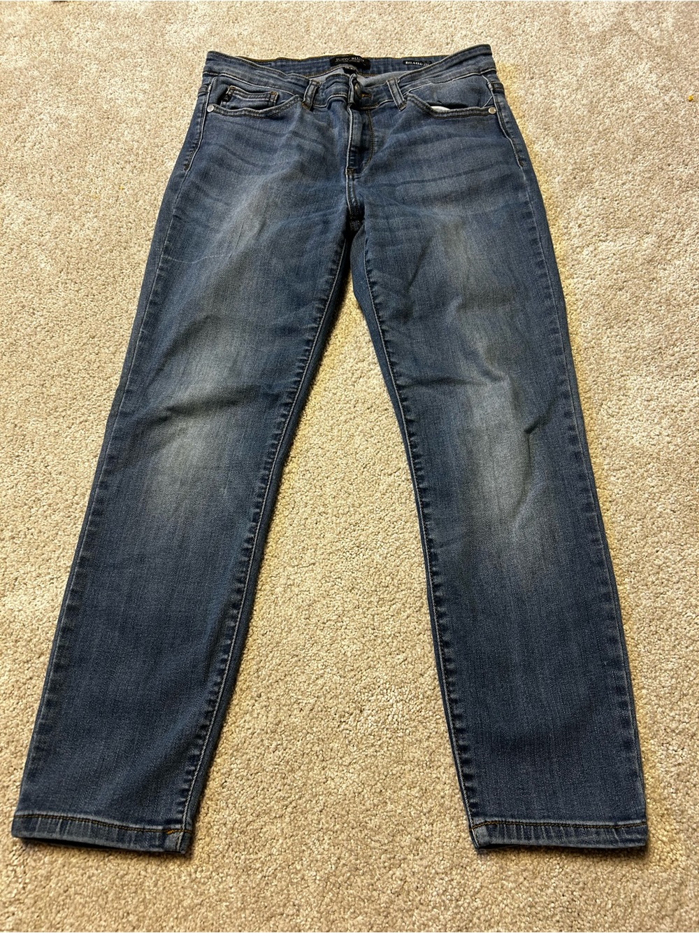 Judy Blue Relaxed Fit Blue Denim Jeans Stretch Casual JB82103MD Women Size 13/31